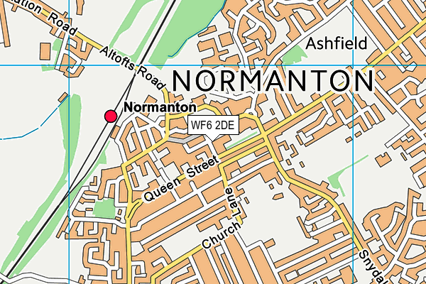 WF6 2DE map - OS VectorMap District (Ordnance Survey)