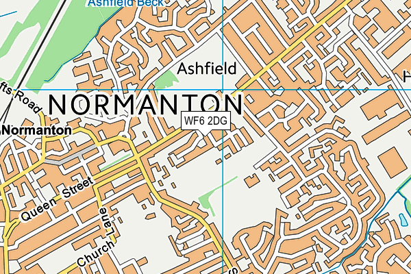 WF6 2DG map - OS VectorMap District (Ordnance Survey)