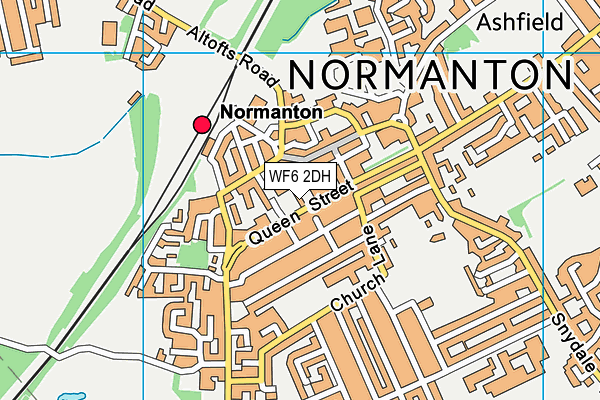 WF6 2DH map - OS VectorMap District (Ordnance Survey)