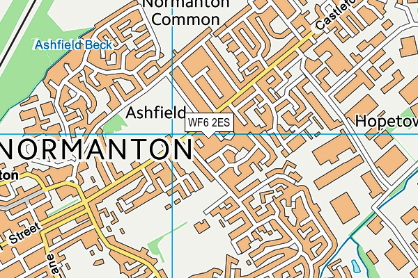 WF6 2ES map - OS VectorMap District (Ordnance Survey)
