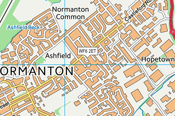 WF6 2ET map - OS VectorMap District (Ordnance Survey)