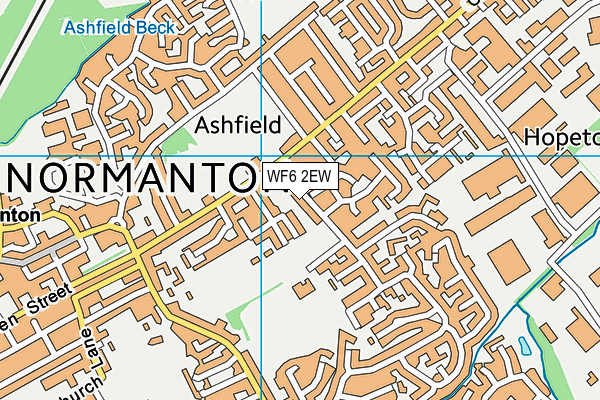 WF6 2EW map - OS VectorMap District (Ordnance Survey)