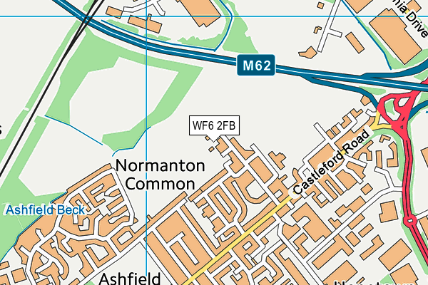 WF6 2FB map - OS VectorMap District (Ordnance Survey)
