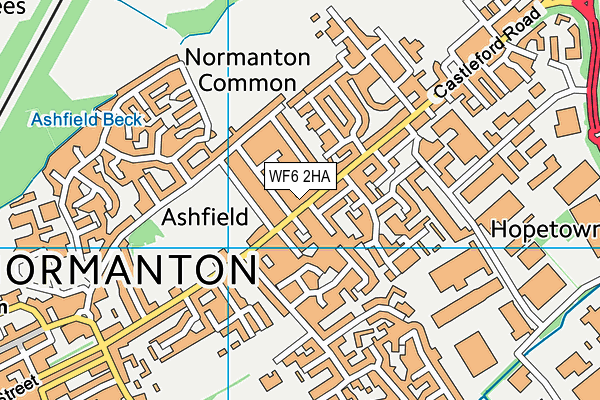 WF6 2HA map - OS VectorMap District (Ordnance Survey)