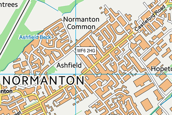 WF6 2HG map - OS VectorMap District (Ordnance Survey)