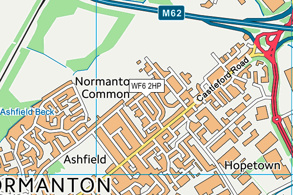 WF6 2HP map - OS VectorMap District (Ordnance Survey)