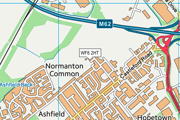 WF6 2HT map - OS VectorMap District (Ordnance Survey)