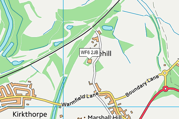 WF6 2JB map - OS VectorMap District (Ordnance Survey)