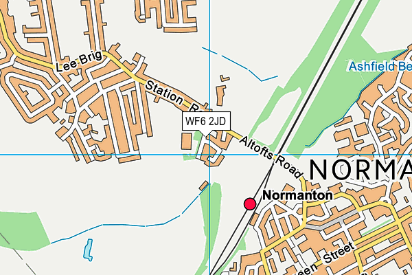 WF6 2JD map - OS VectorMap District (Ordnance Survey)