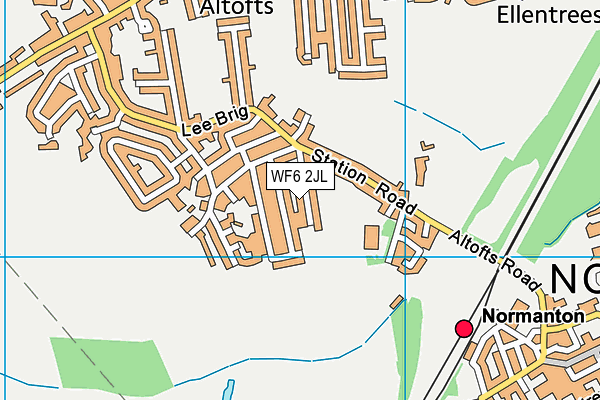 WF6 2JL map - OS VectorMap District (Ordnance Survey)