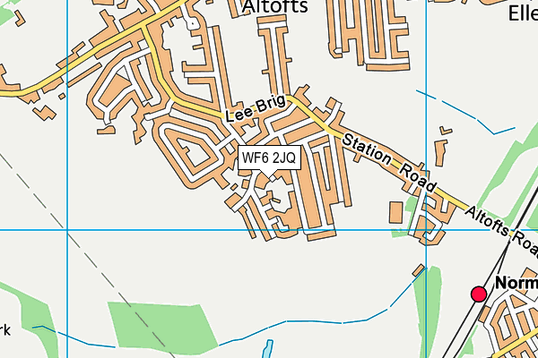 WF6 2JQ map - OS VectorMap District (Ordnance Survey)