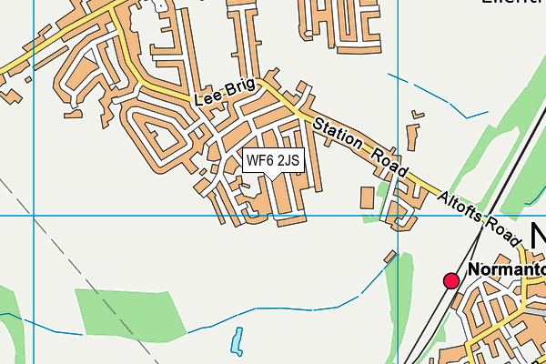 WF6 2JS map - OS VectorMap District (Ordnance Survey)