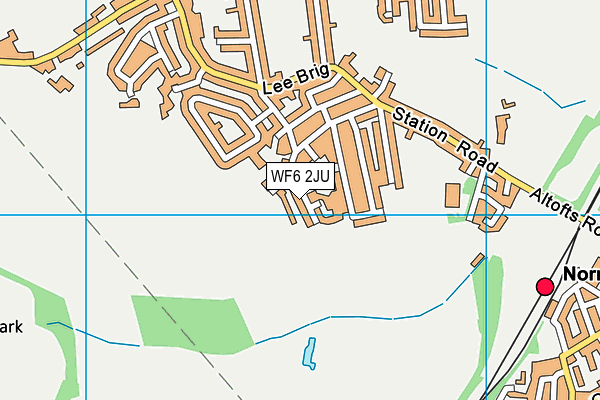 WF6 2JU map - OS VectorMap District (Ordnance Survey)