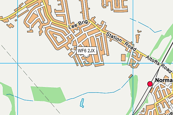 WF6 2JX map - OS VectorMap District (Ordnance Survey)