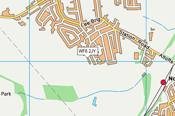 WF6 2JY map - OS VectorMap District (Ordnance Survey)