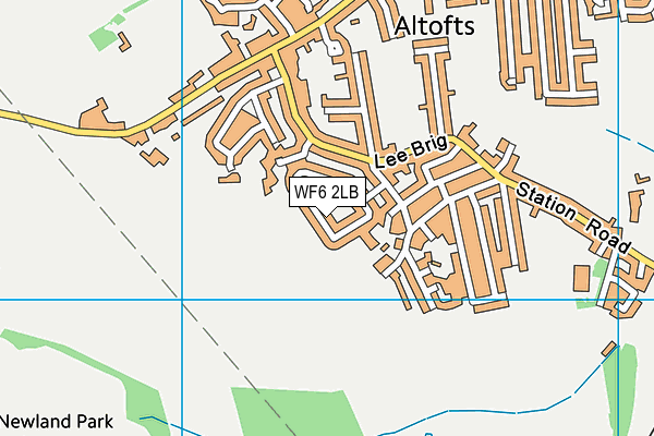 WF6 2LB map - OS VectorMap District (Ordnance Survey)