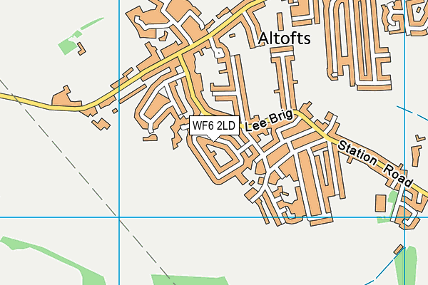 WF6 2LD map - OS VectorMap District (Ordnance Survey)