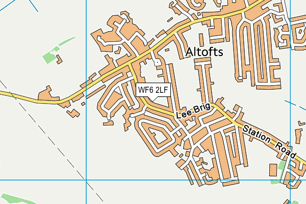 WF6 2LF map - OS VectorMap District (Ordnance Survey)