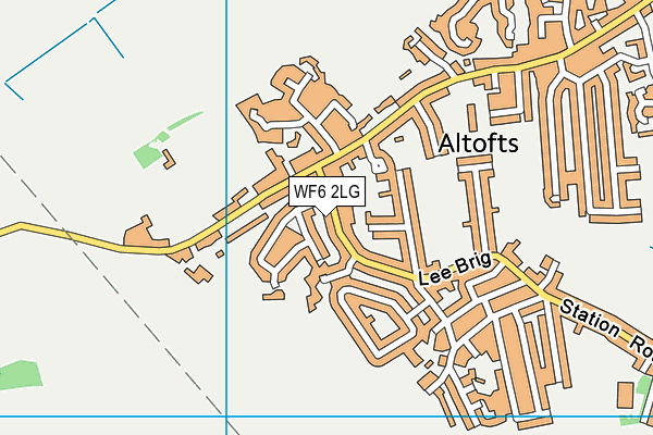 WF6 2LG map - OS VectorMap District (Ordnance Survey)