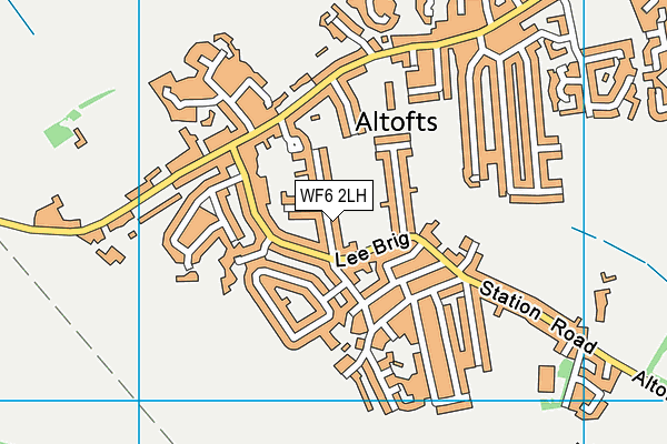 WF6 2LH map - OS VectorMap District (Ordnance Survey)