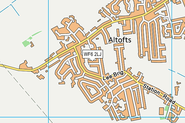 WF6 2LJ map - OS VectorMap District (Ordnance Survey)