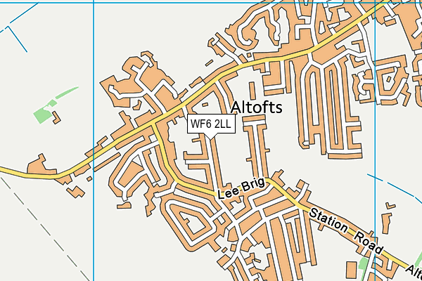 WF6 2LL map - OS VectorMap District (Ordnance Survey)