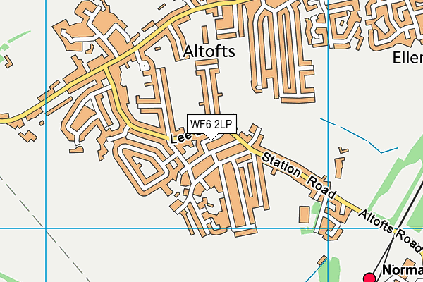 WF6 2LP map - OS VectorMap District (Ordnance Survey)