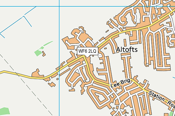WF6 2LQ map - OS VectorMap District (Ordnance Survey)