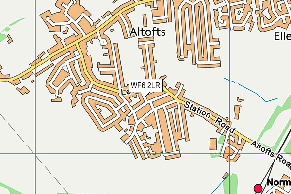 WF6 2LR map - OS VectorMap District (Ordnance Survey)