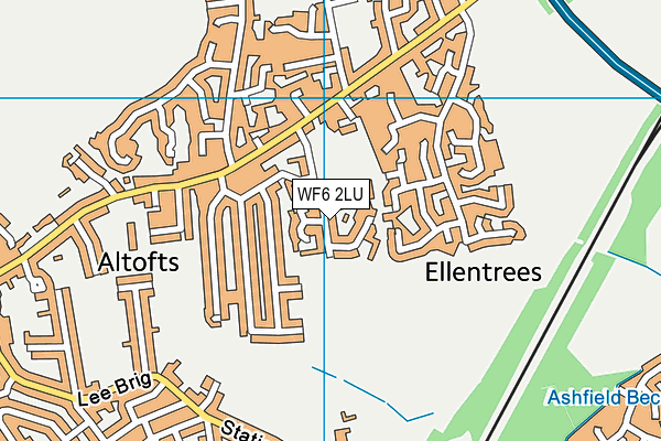 WF6 2LU map - OS VectorMap District (Ordnance Survey)