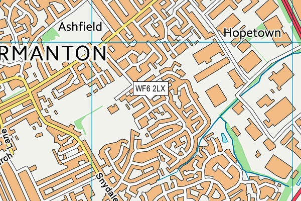 WF6 2LX map - OS VectorMap District (Ordnance Survey)