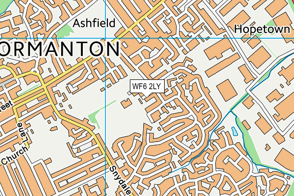 WF6 2LY map - OS VectorMap District (Ordnance Survey)