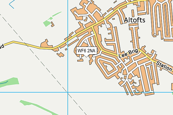 WF6 2NA map - OS VectorMap District (Ordnance Survey)