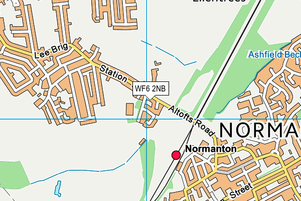 WF6 2NB map - OS VectorMap District (Ordnance Survey)