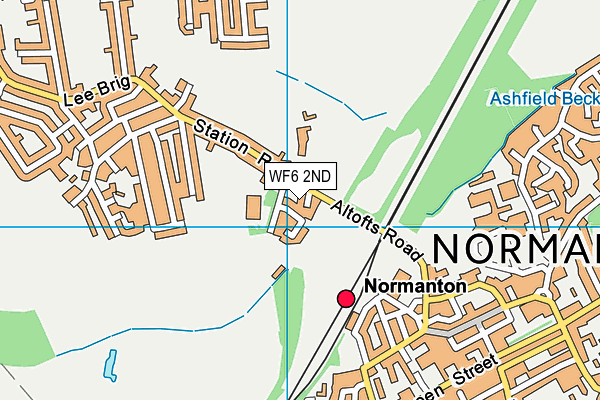 WF6 2ND map - OS VectorMap District (Ordnance Survey)