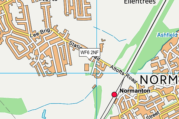 Normanton Altofts Junior School map (WF6 2NF) - OS VectorMap District (Ordnance Survey)