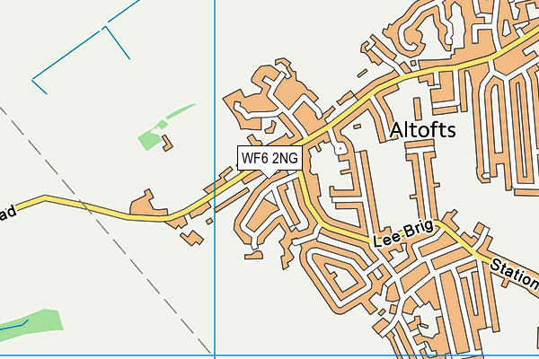 WF6 2NG map - OS VectorMap District (Ordnance Survey)