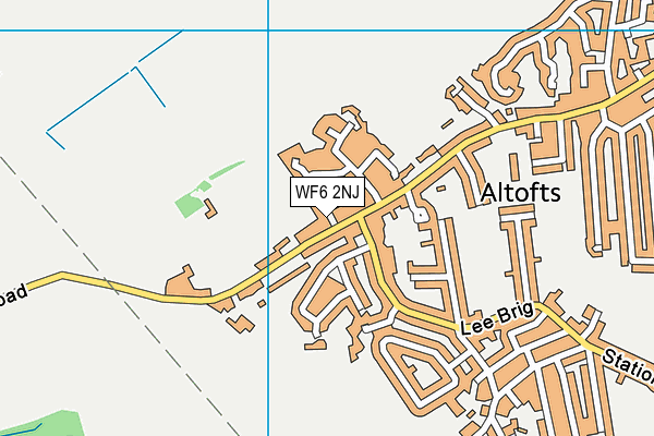 WF6 2NJ map - OS VectorMap District (Ordnance Survey)