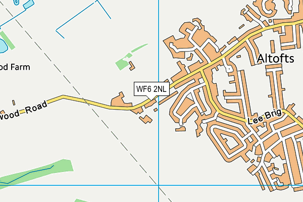 WF6 2NL map - OS VectorMap District (Ordnance Survey)