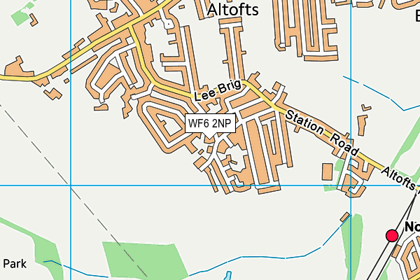 WF6 2NP map - OS VectorMap District (Ordnance Survey)