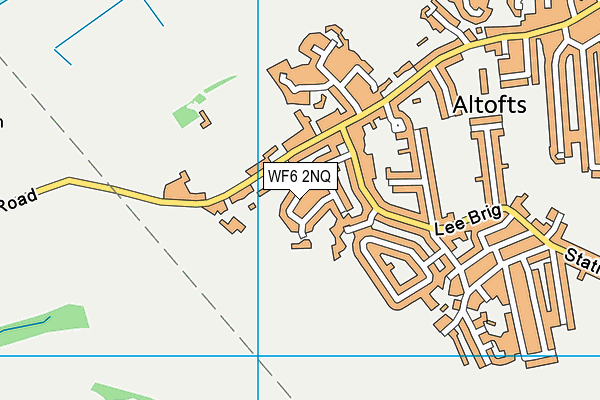 WF6 2NQ map - OS VectorMap District (Ordnance Survey)