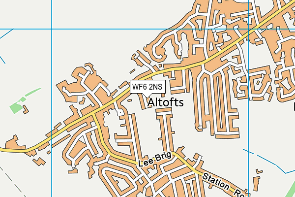 WF6 2NS map - OS VectorMap District (Ordnance Survey)
