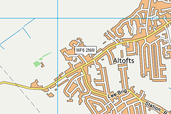 WF6 2NW map - OS VectorMap District (Ordnance Survey)