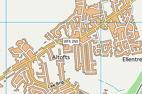 WF6 2NX map - OS VectorMap District (Ordnance Survey)