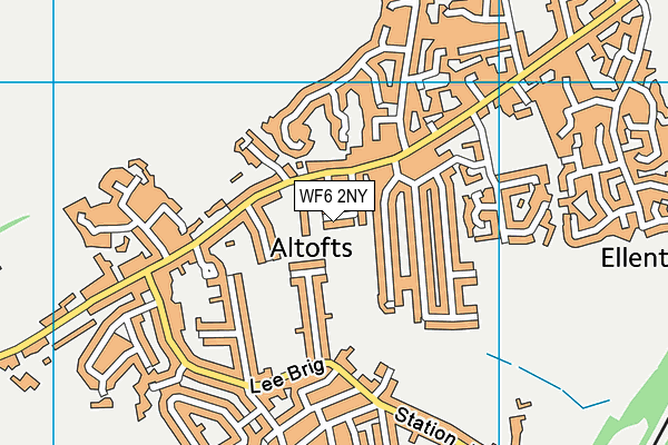 WF6 2NY map - OS VectorMap District (Ordnance Survey)