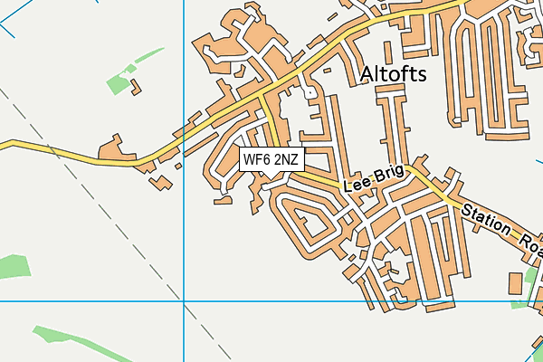 WF6 2NZ map - OS VectorMap District (Ordnance Survey)