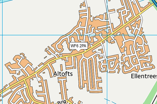 WF6 2PA map - OS VectorMap District (Ordnance Survey)