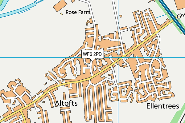 WF6 2PD map - OS VectorMap District (Ordnance Survey)