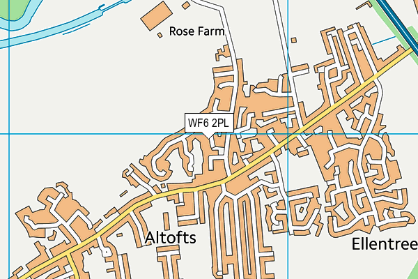 WF6 2PL map - OS VectorMap District (Ordnance Survey)