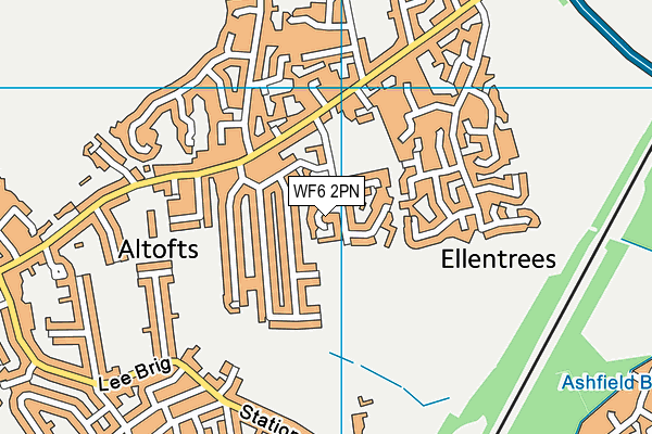 WF6 2PN map - OS VectorMap District (Ordnance Survey)